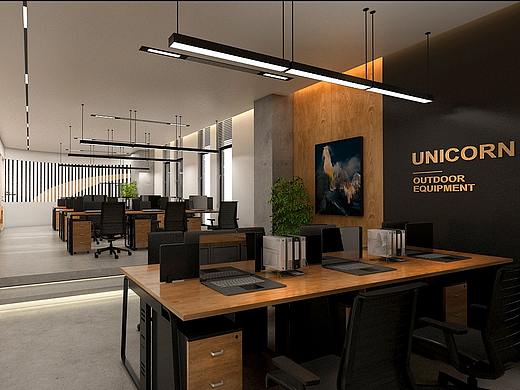 UNICORN高端办公空间设计SI/VI/总部办公/施工落地全案
