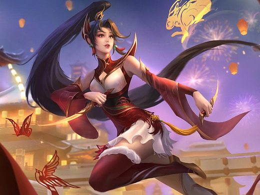 三国杀【一将成名-国潮典韵】-张嫙剪纸皮肤-剪贺旋星