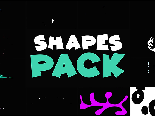 FCPX插件:彩色动态形状转场过渡动画模版Shapes Pack