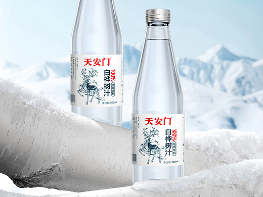 白桦树汁包装设计及产品渲染设计