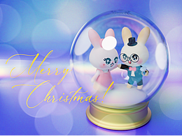 Rubby露宝兔IP形象圣诞3D表情包第一弹