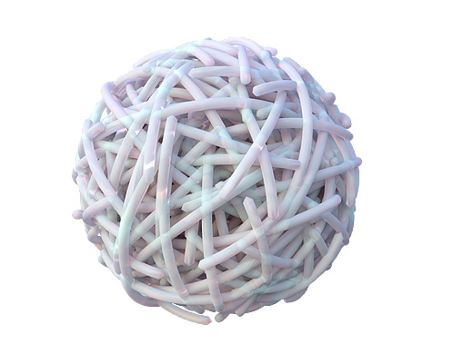 Sci科研绘图 | 高分子链段交联的实心笼状球