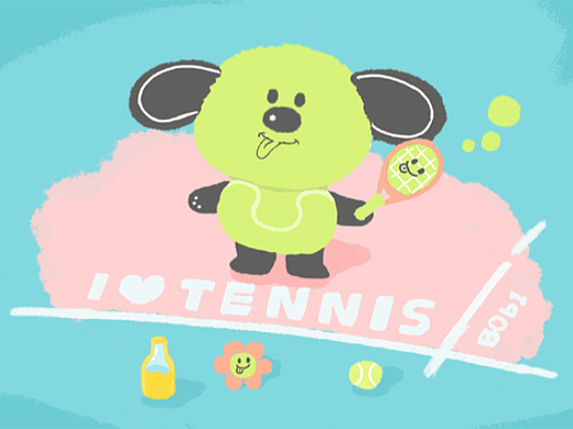 🎾🐶网球小狗【啵比B0b1】IP形象表情包设计
