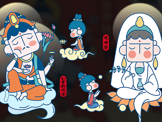 众神录-祈福天台系列IP形象设计