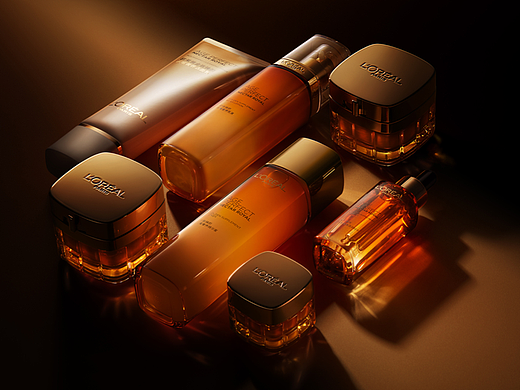 化妆品静物拍摄｜L'OREAL 金致臻颜系列