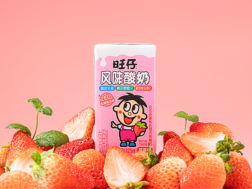 美食摄影/乳酸菌草莓味