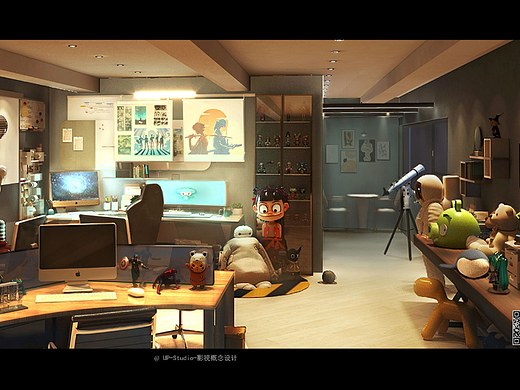 up studio 影视概念设计班现代戏学生气氛图作品2