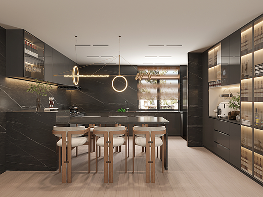 深色系,每一个细节都细腻且高级