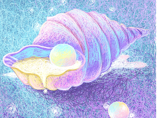梦幻海螺-线圈插画练习
