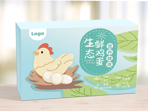 可爱手绘鸡蛋包装