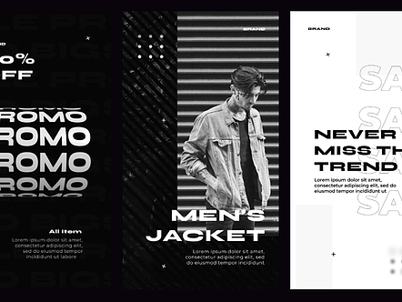 AE模板 | 竖屏黑白动态销售故事标题文字排版介绍综艺