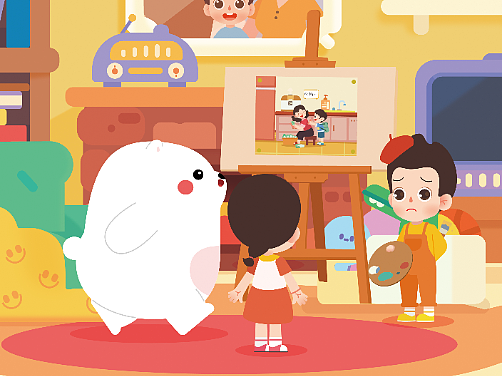 AI扁平儿童绘本作品