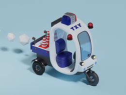 blender小警车