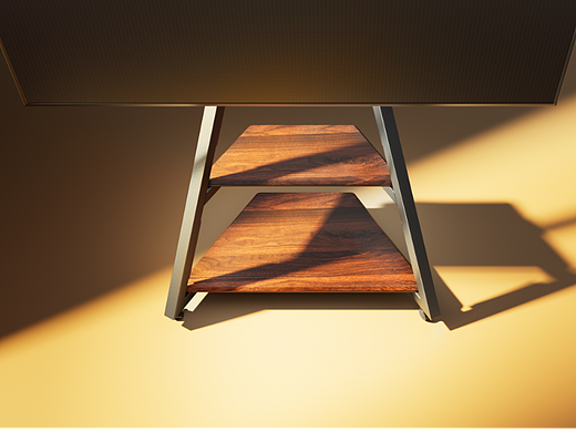 电视机支架室内写实场景