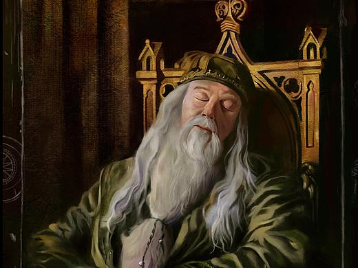 板绘油画丨复原邓布利多画像