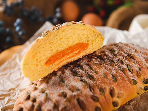 美食摄影新鲜烤面包夹心面包