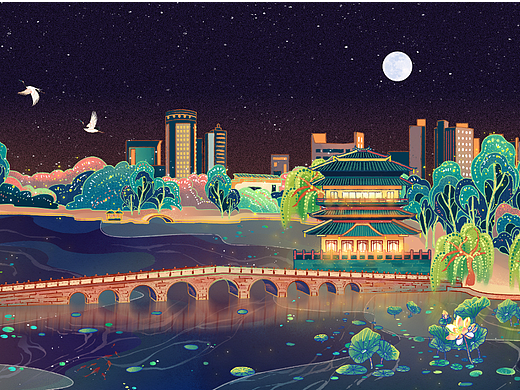 合肥地标逍遥津