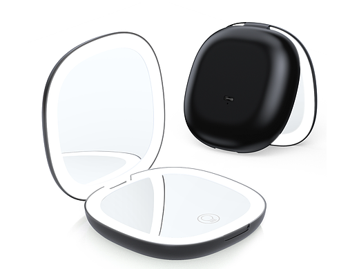 随身便携照灯化妆小方镜