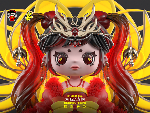 潮玩手办《妙趣宝仔》十二星座系列-巨蟹座 形象设计