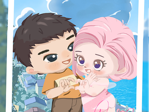 卡通情人节海报