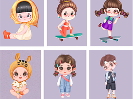 2.5头身卡通/亚克力挂件/头像挂件//纸胶带