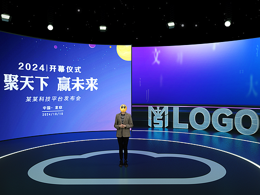 双弧形左屏背景