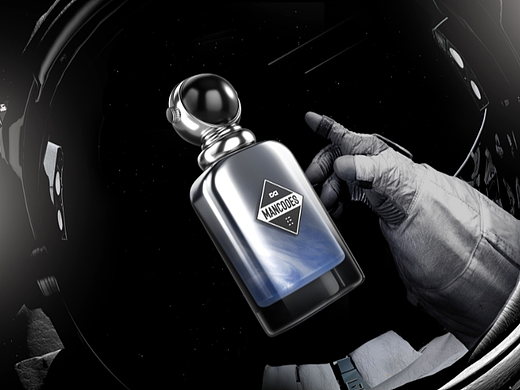 左颜右色｜宇航员鎏金香水瓶型升级概念设计