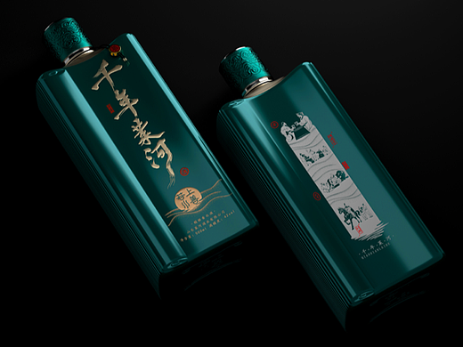 千年莱河白酒包装设计