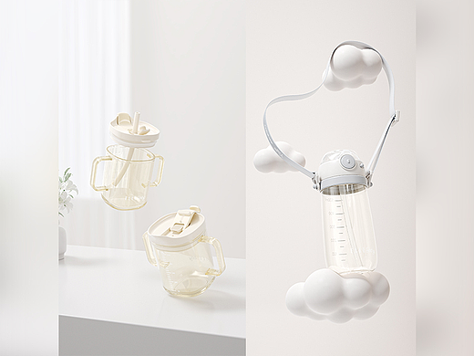 PPSU水杯-双耳牛奶杯-萌萌牛奶杯