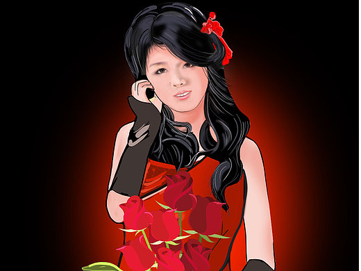 我终于对结婚照片下手了