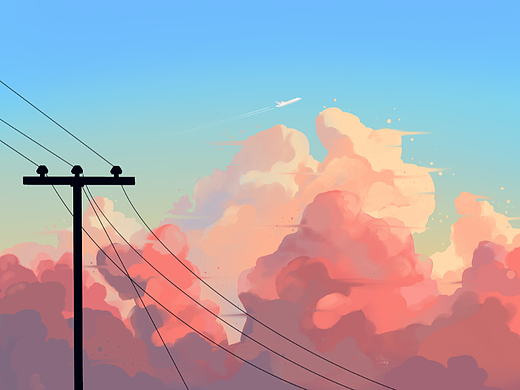 夏天的橘味云彩