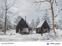 林中小屋-雪景【D5渲染器渲染作品】
