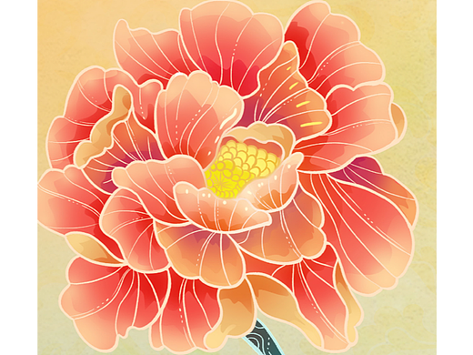 芙蓉花插画