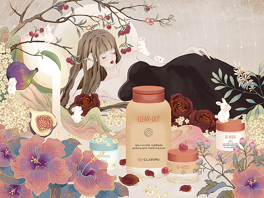 站酷×娇韵诗my CLARINS 好食肌长绽放｜山间精灵