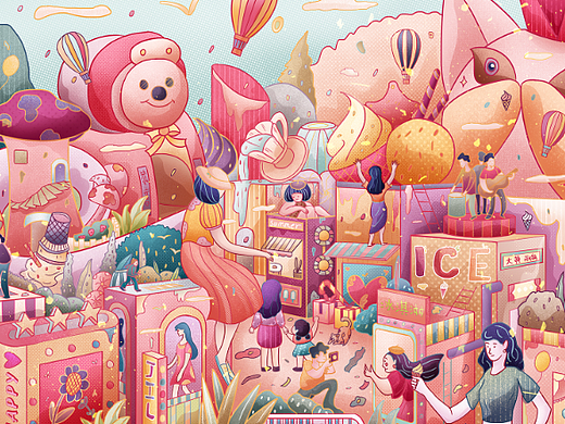 国风插画|夏日甜心商业插画