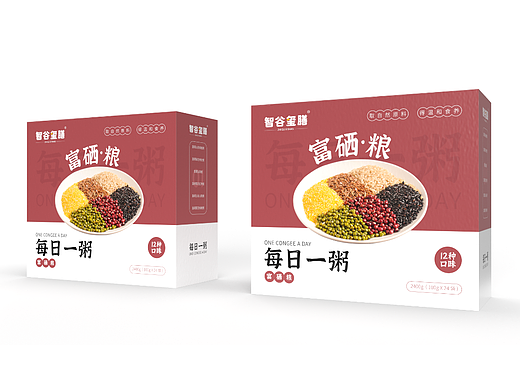 农产品包装设计-每日一粥-富硒粮（个人主页-ZNjUwMTE5MDQ=） - 包装 - 站酷设计师庄广新原创素材 - 站酷ZCOOL