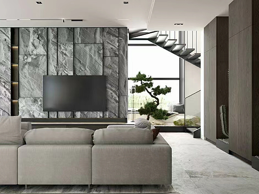 灰色系大平层住宅