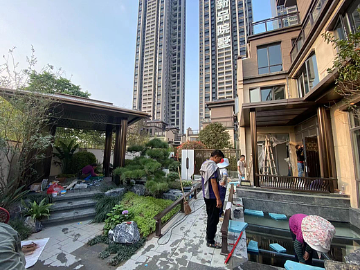 别墅小区园林景观不锈钢装饰示范区