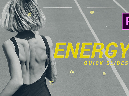 PR模板|时尚运动健身促销标题介绍企业视频博客体育