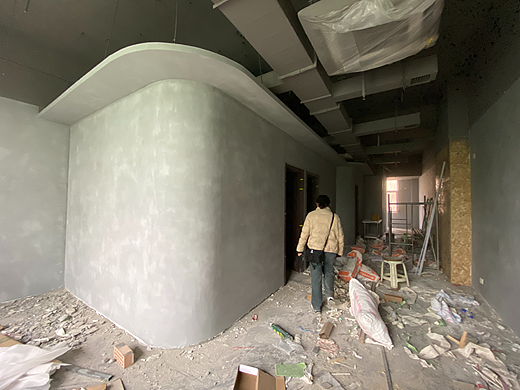 银川装修公司|银川海鲜大咖餐厅装修设计项目工地进度