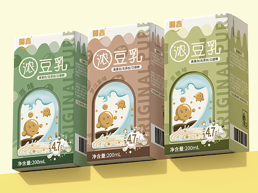 开鑫浓豆乳包装设计