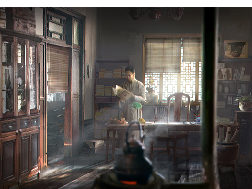 之前在《凭栏》剧组画的一些概念图