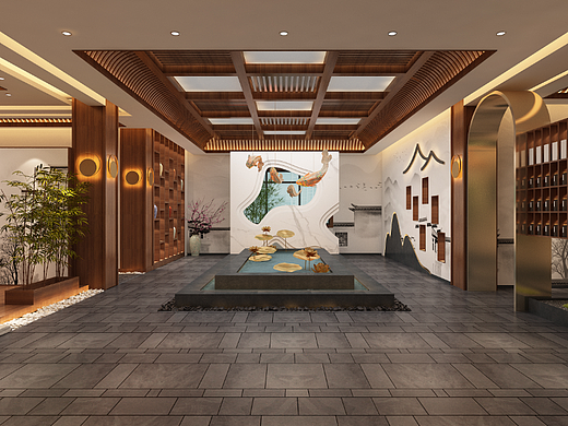 新中式會(huì)所（個(gè)人主頁(yè)-ZNjIwMDIxNTI=） - 酒店餐飲設(shè)計(jì) - 站酷設(shè)計(jì)師譯然亮作原創(chuàng)素材 - 站酷ZCOOL