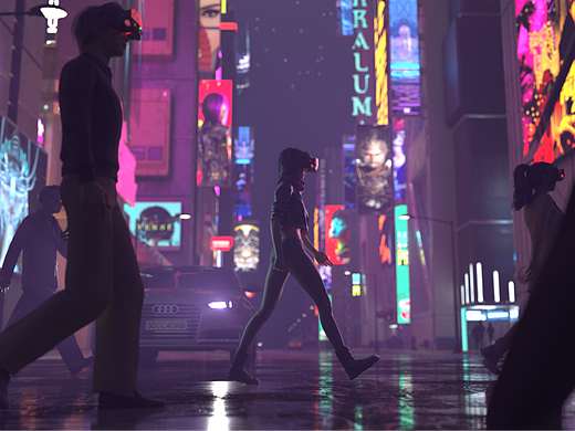 毕设三个月爆肝制作赛博朋克三维动画（个人主页-ZNjg2Nzk0Njg=） - 动画/影视 - 站酷设计师Rose丶N原创素材 - 站酷ZCOOL