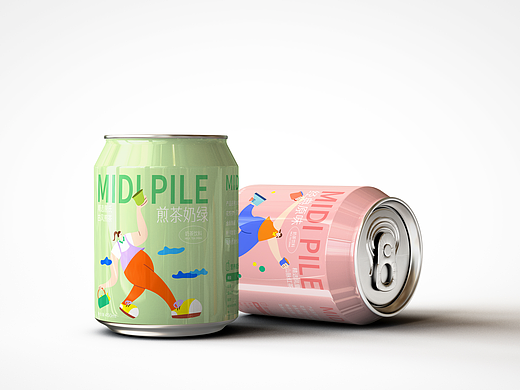 MIDI PILE | 奶茶饮料包装设计