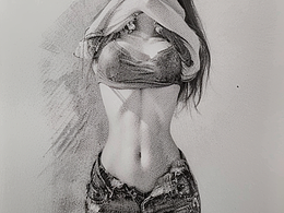 一張速寫轉(zhuǎn)AI重繪作品