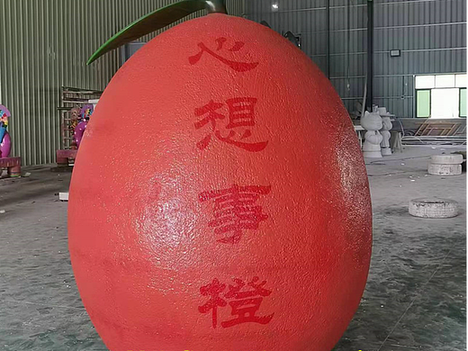 心想事橙主题脐橙种植基地果园形象玻璃钢仿真橙子雕塑