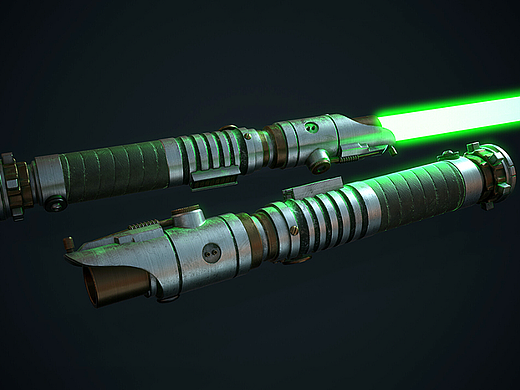 【3dmax】零基础光剑模型全流程建模教程。