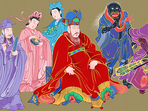 《天王送子图》（个人主页-ZNjEwMTIyODg=） - 创作习作 - 站酷设计师设计匙原创素材 - 站酷ZCOOL