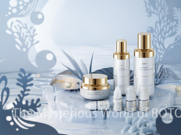 C4D护肤品套盒场景 